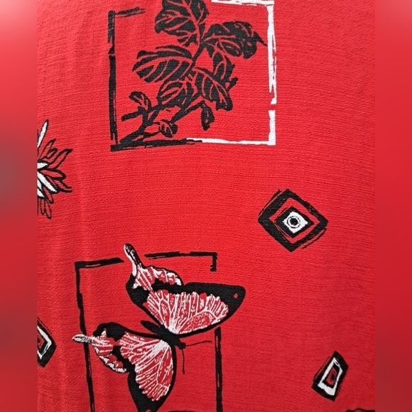 Mandarin Style Top With Attached Tank Top   Size L - Picture 7 of 8